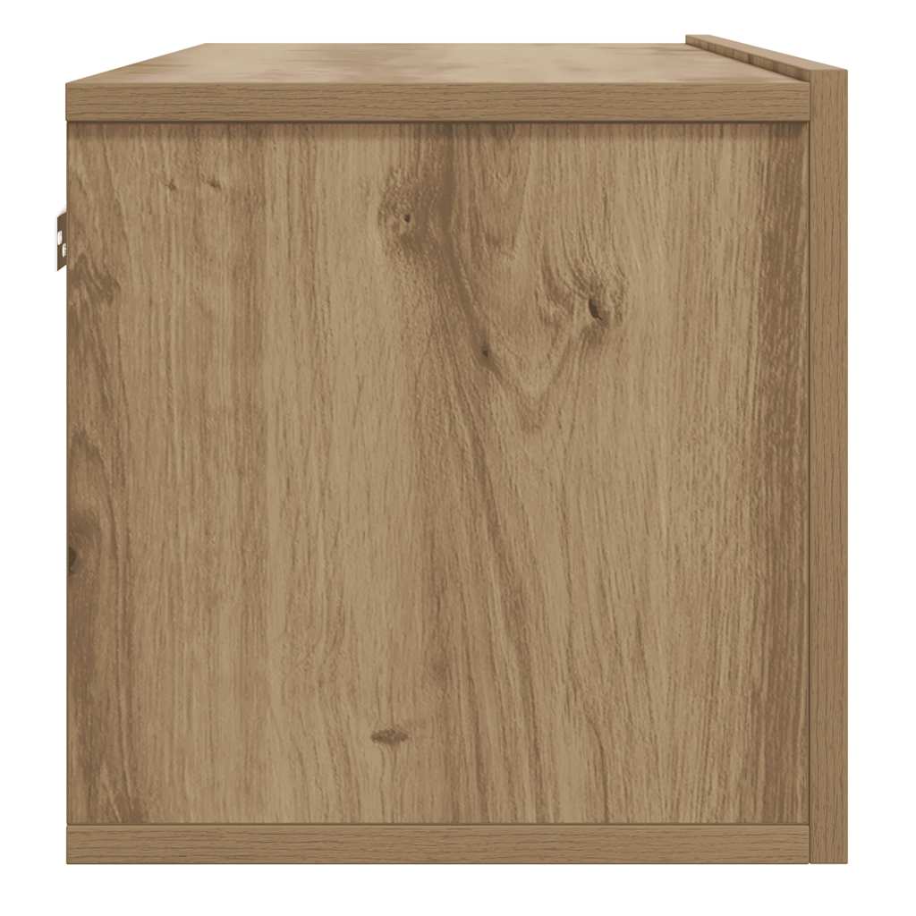 væghængt tv-bord 100x30x30 cm konstrueret træ kunsteg