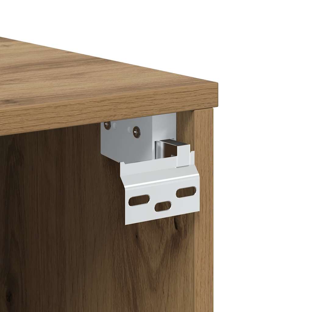 væghængt tv-bord 100x30x30 cm konstrueret træ kunsteg