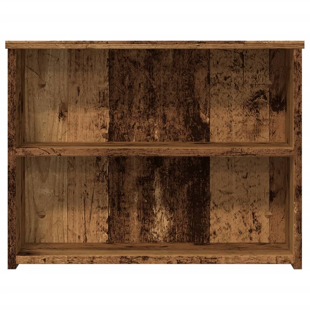 sofabord 102x55x42 cm konstrueret træ antikt trælook