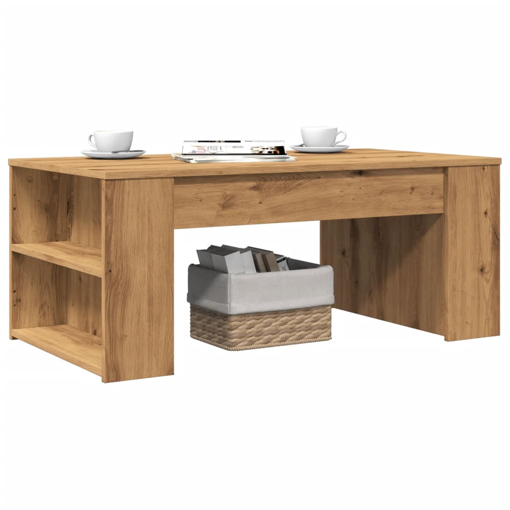 sofabord 102x55x42 cm konstrueret træ kunsteg