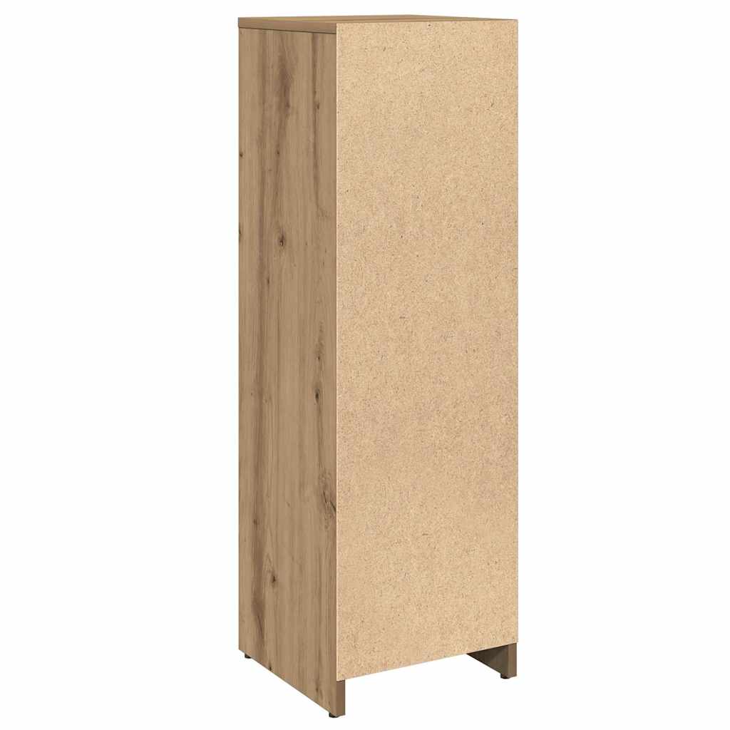 badeværelsesskab 30x30x95 cm konstrueret træ egetræsfarvet