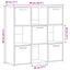 bogreol 90x28x90 cm konstrueret træ antikt træ