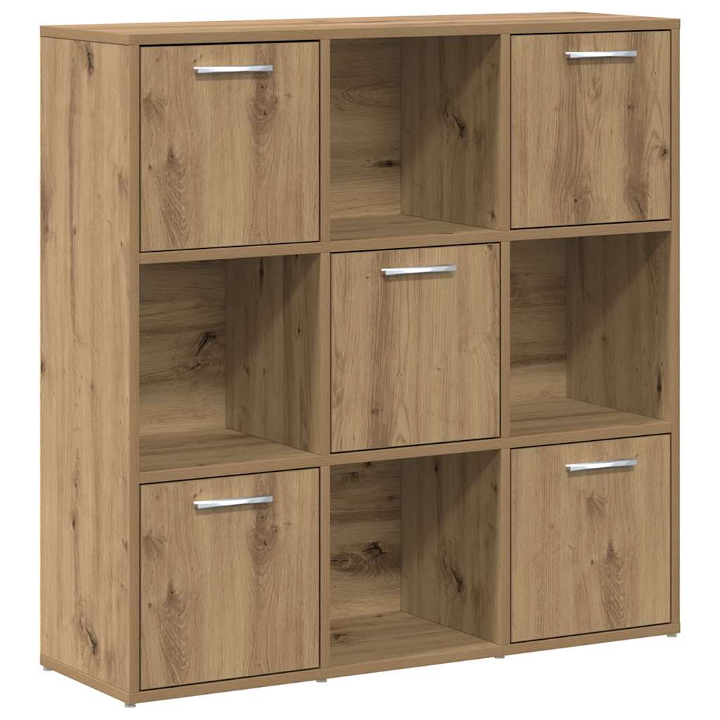 bogreol 90x28x90 cm konstrueret træ kunsteg