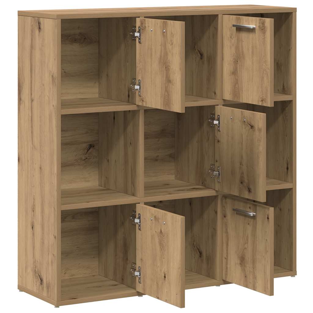 bogreol 90x28x90 cm konstrueret træ kunsteg