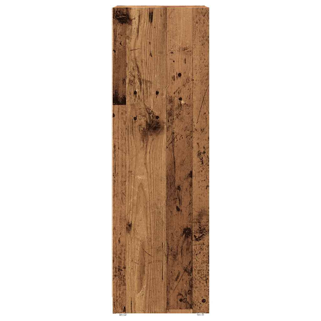 badeværelsesskab 30x30x95 cm konstrueret træ antikt træ