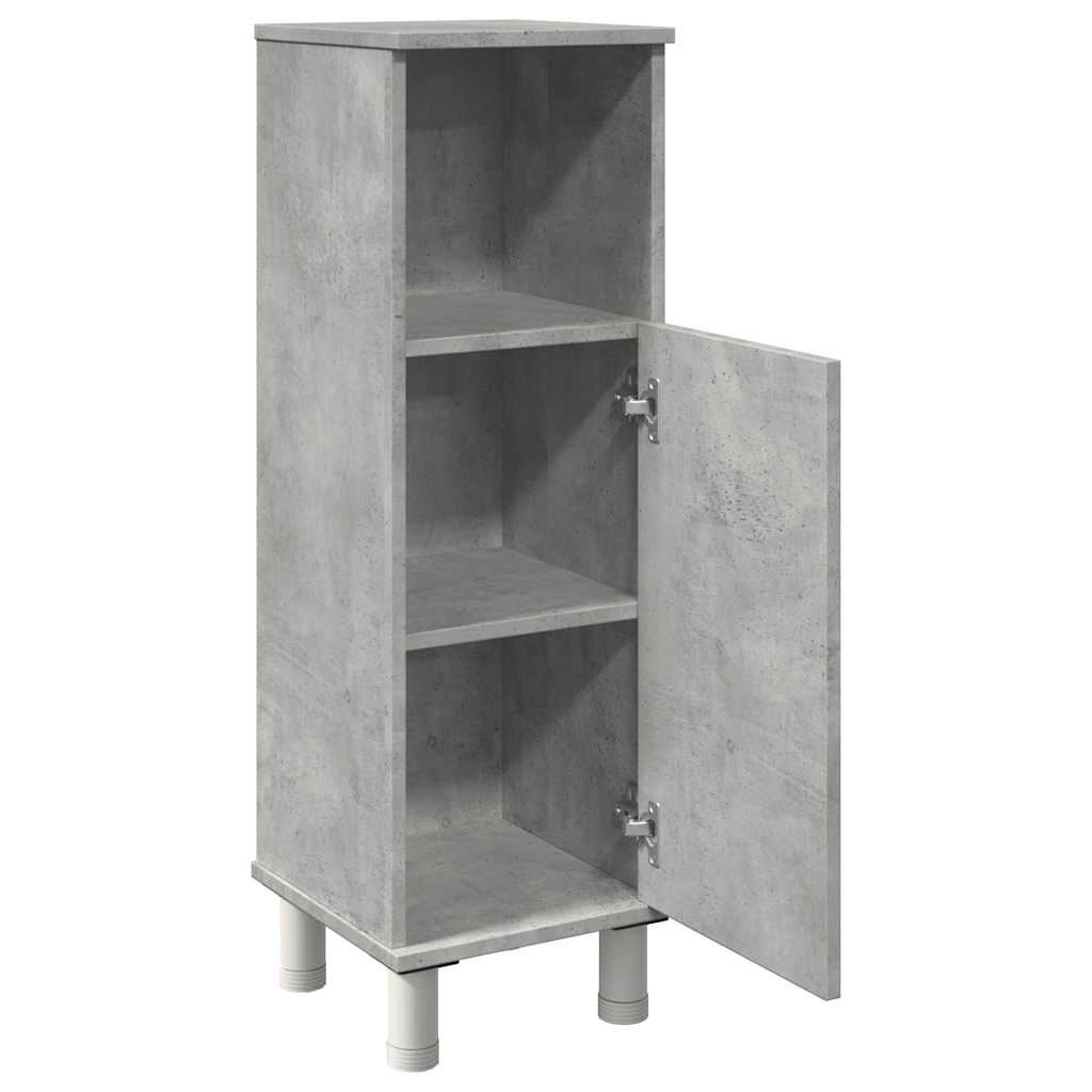 badeværelsesskab 30x30x95 cm konstrueret træ betongrå