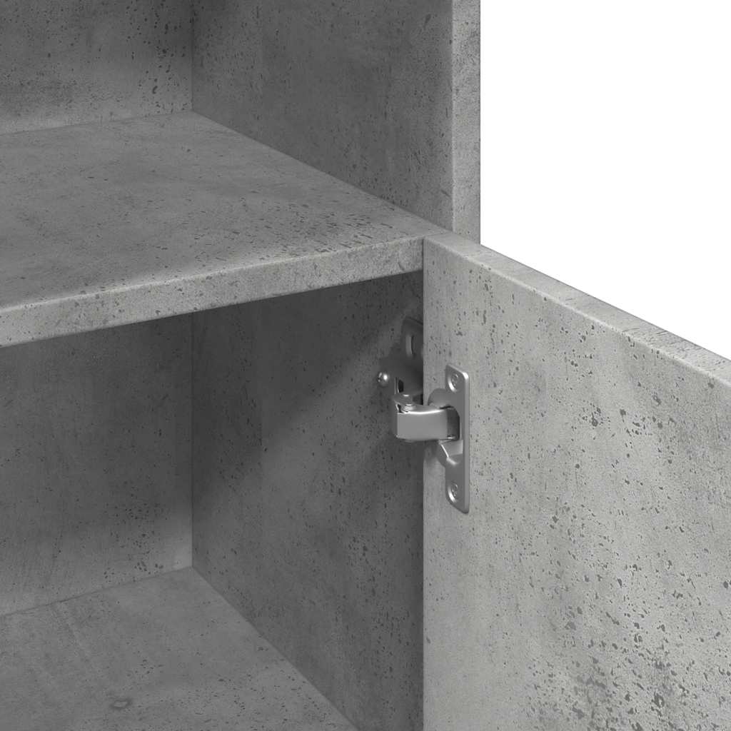 badeværelsesskab 30x30x95 cm konstrueret træ betongrå