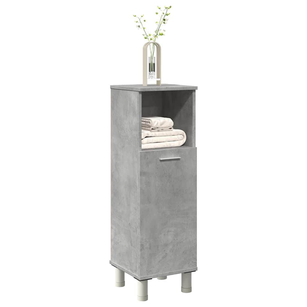 badeværelsesskab 30x30x95 cm konstrueret træ betongrå
