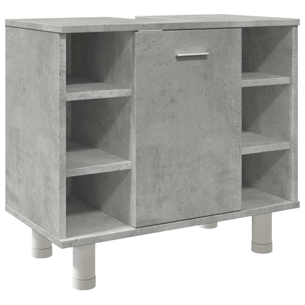 badeværelsesskab 60x32x53,5 cm konstrueret træ betongrå