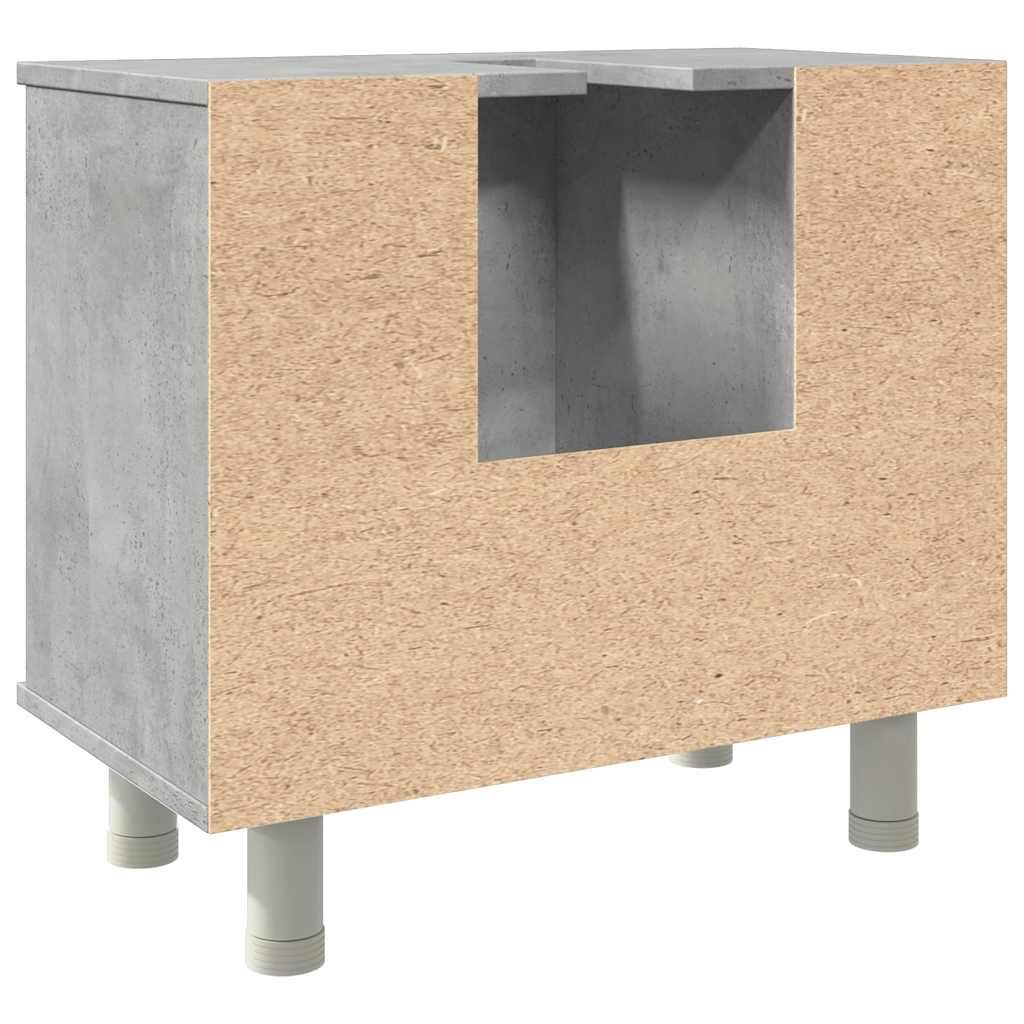 badeværelsesskab 60x32x53,5 cm konstrueret træ betongrå