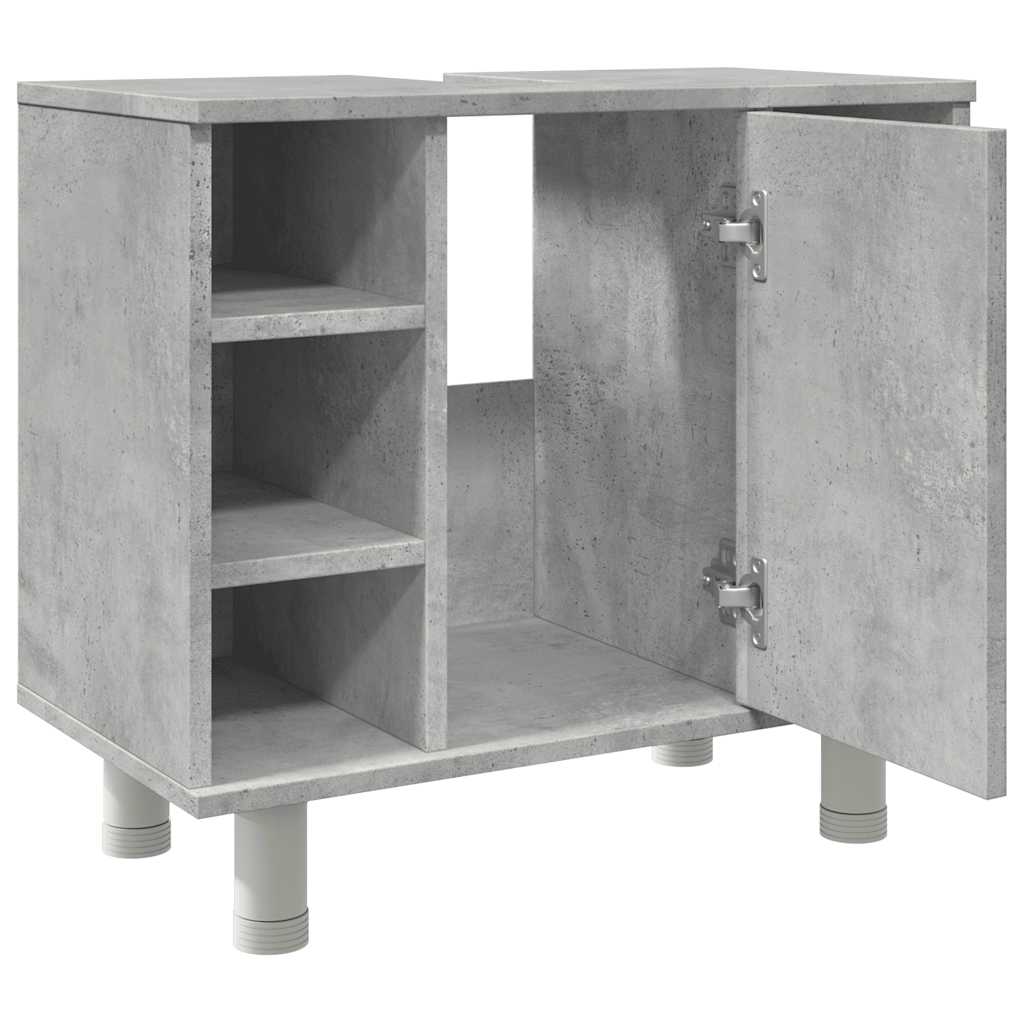 badeværelsesskab 60x32x53,5 cm konstrueret træ betongrå