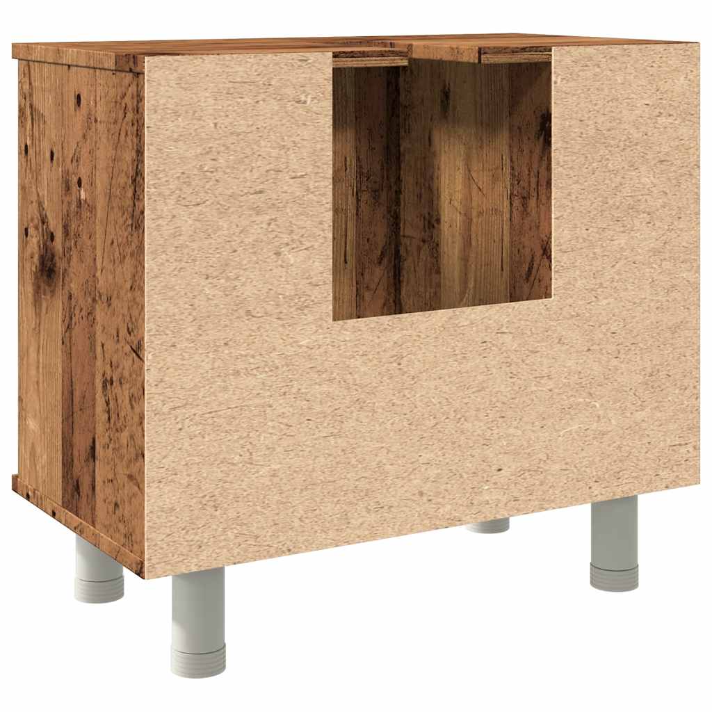 badeværelsesskab 60x32x53,5 cm spånplade gammelt træ