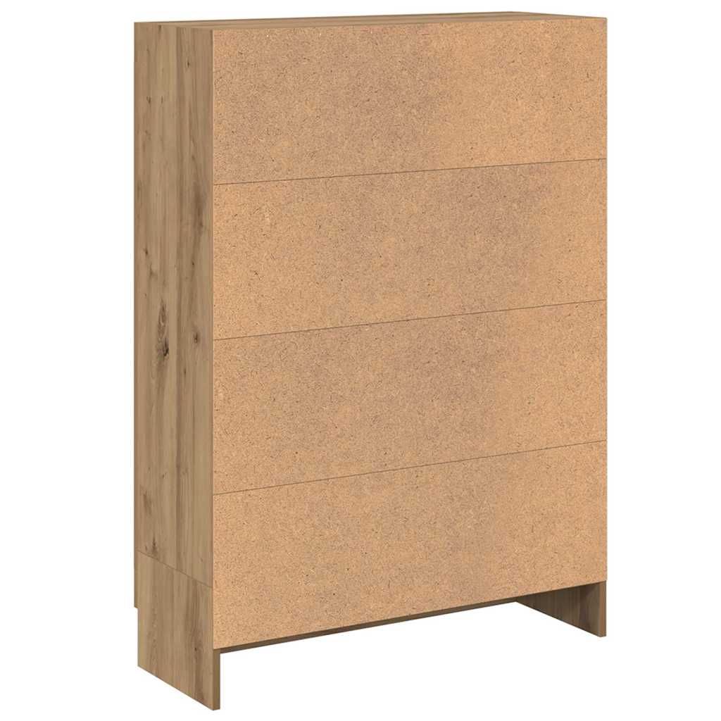 bogskab 82,5x30,5x115 cm konstrueret træ kunsteg