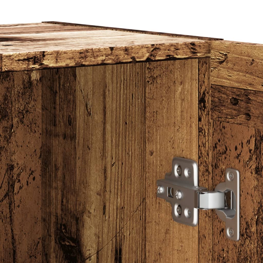 skænk 120x30,5x70 cm konstrueret træ antikt træ