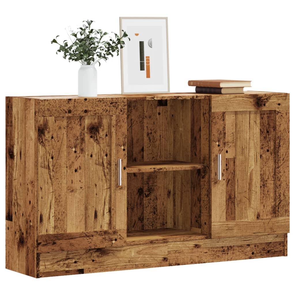 skænk 120x30,5x70 cm konstrueret træ antikt træ