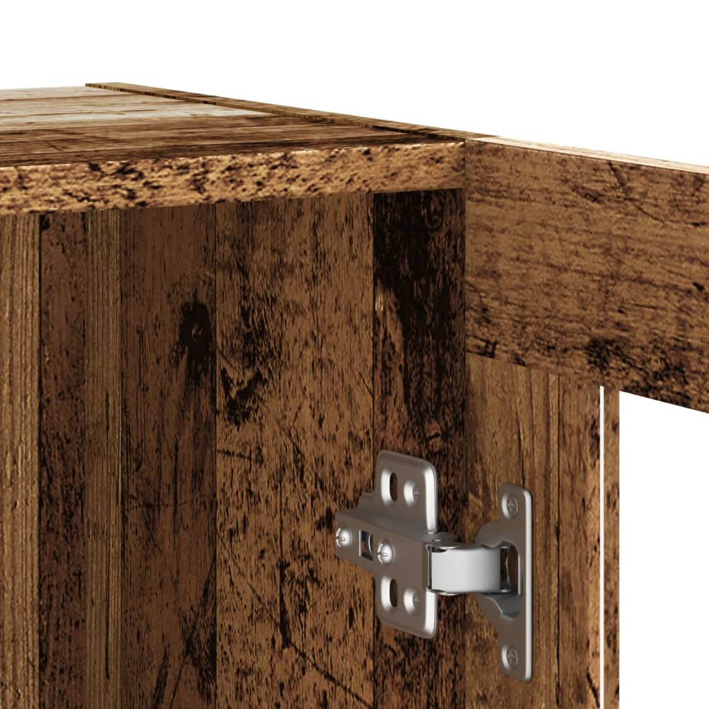 skænk 120x30,5x70 cm konstrueret træ antikt træ