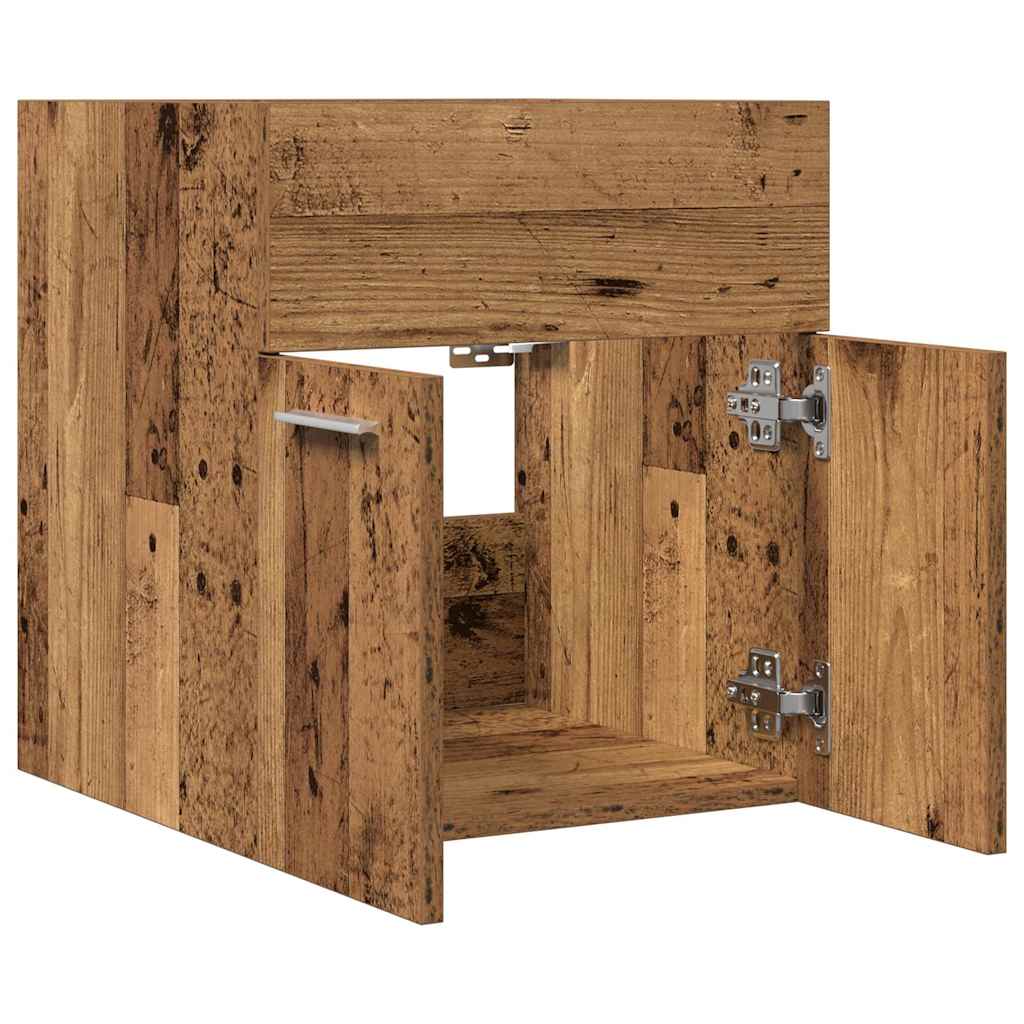 badeværelsesvaskeskab 41x38,5x46 cm konstrueret træ antikt træ