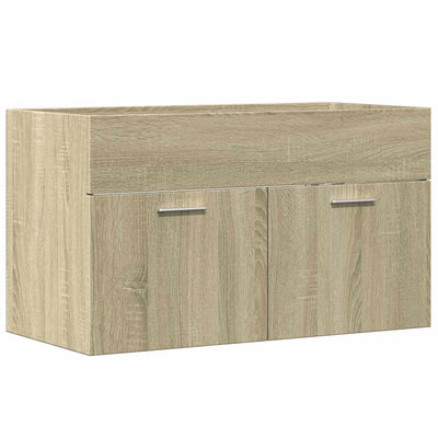 skab til håndvask 80x38,5x46 cm konstrueret træ sonoma-eg