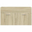 skab til håndvask 80x38,5x46 cm konstrueret træ sonoma-eg