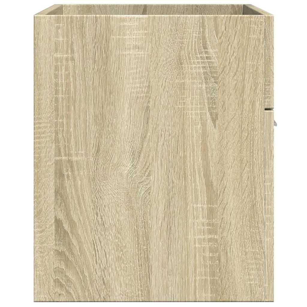 skab til håndvask 80x38,5x46 cm konstrueret træ sonoma-eg