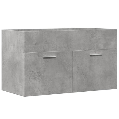 skab til håndvask 80x38,5x46 cm konstrueret træ betongrå
