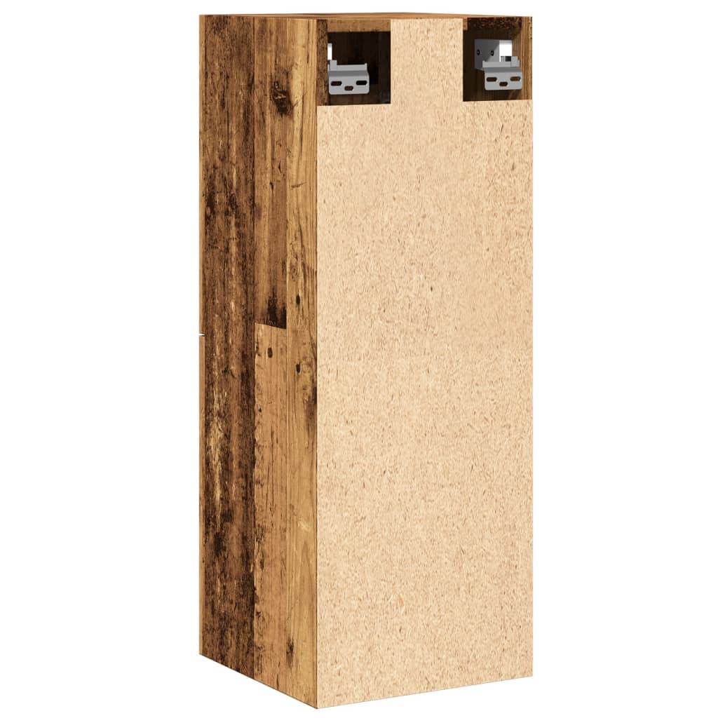 badeværelsesskab 30x30x80 cm væghængt konstrueret træ