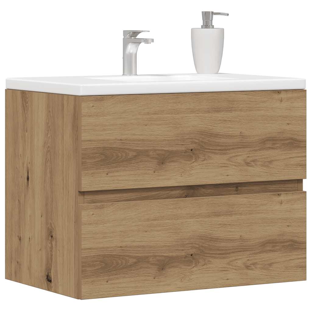 badeværelsesskab 60x38,5x45 cm konstrueret træ kunsteg
