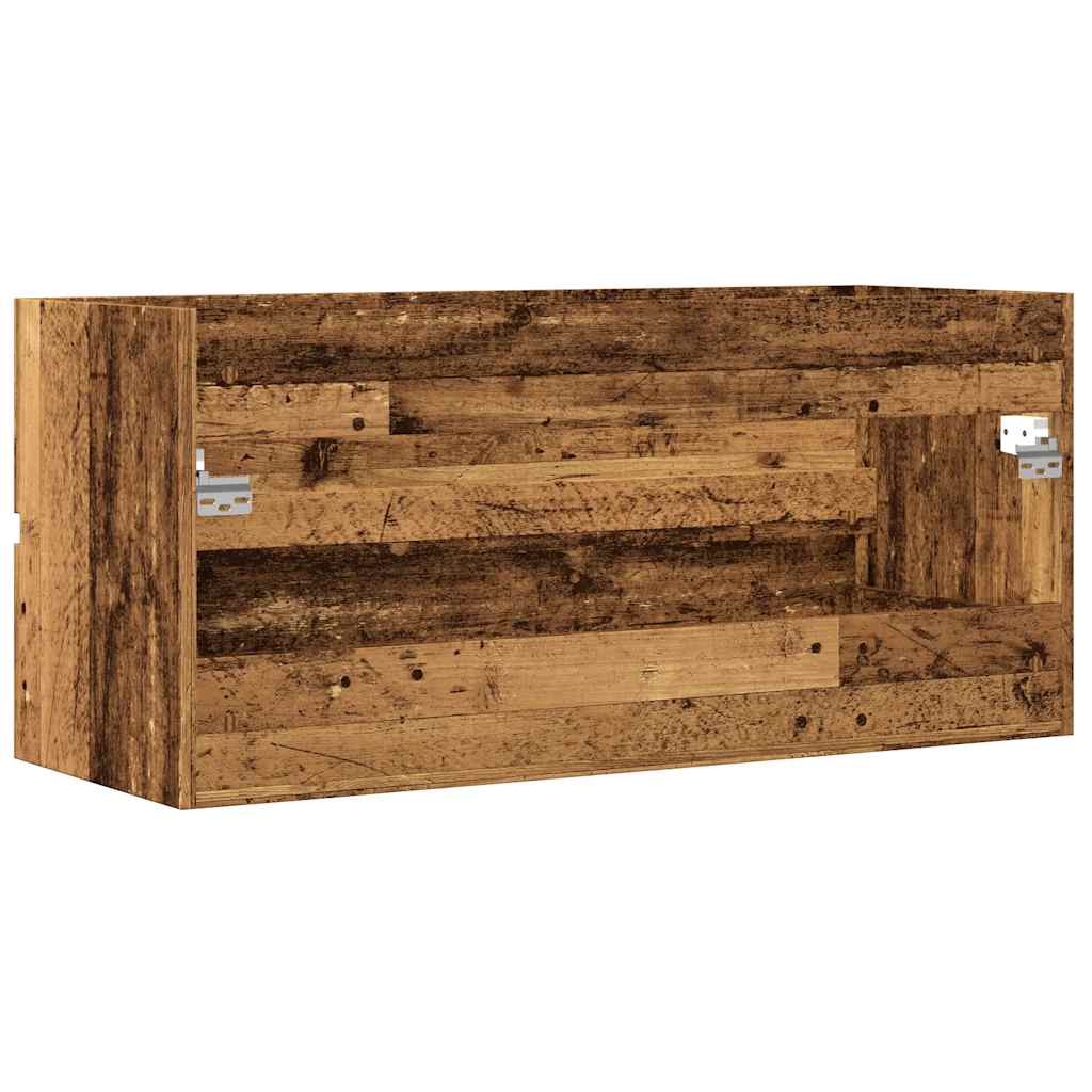 vaskeskab 100x38,5x45 cm konstrueret træ gammelt trælook