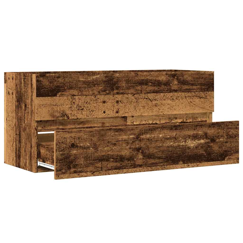 vaskeskab 100x38,5x45 cm konstrueret træ gammelt trælook