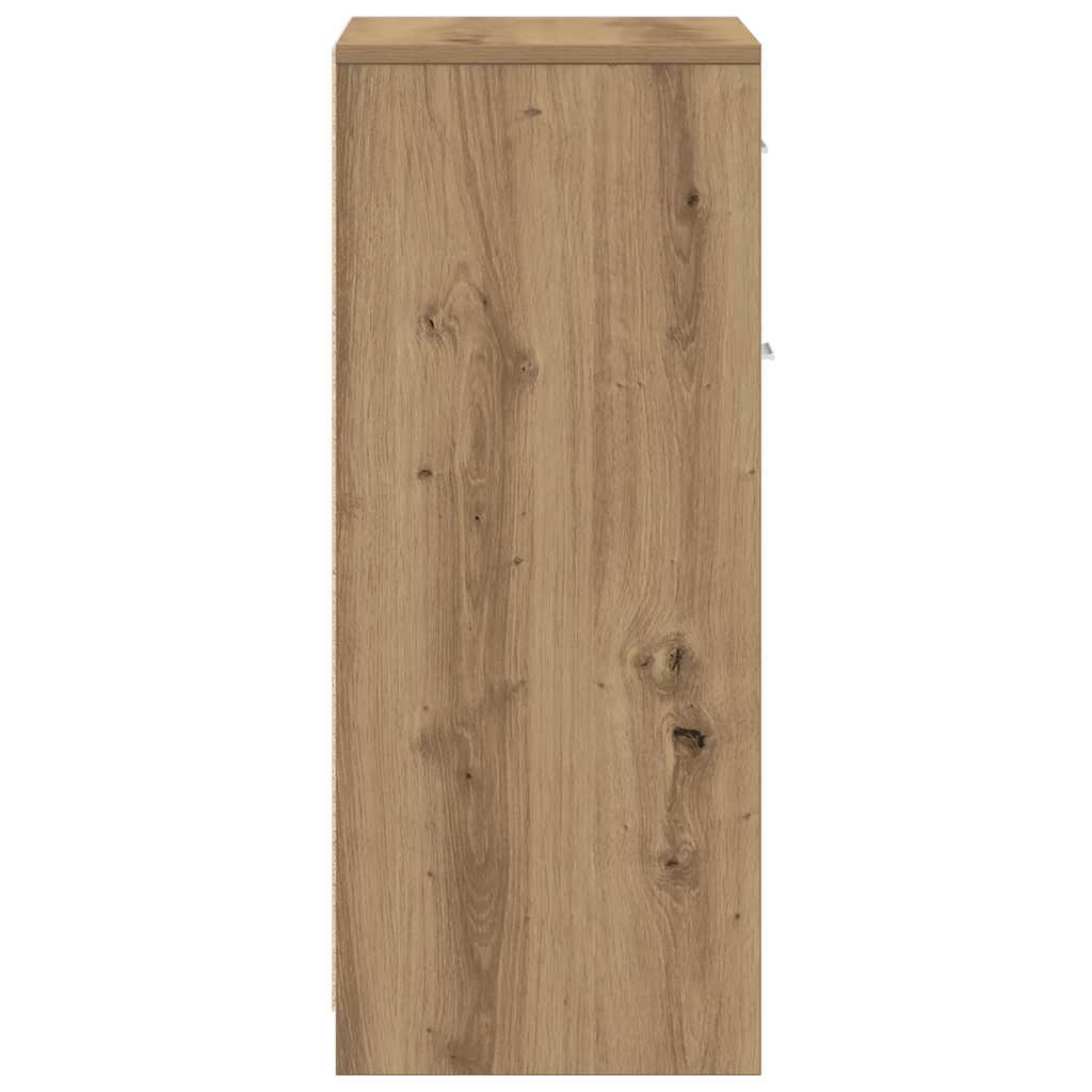 badeværelsesskab 60x33x80 cm konstrueret træ kunsteg
