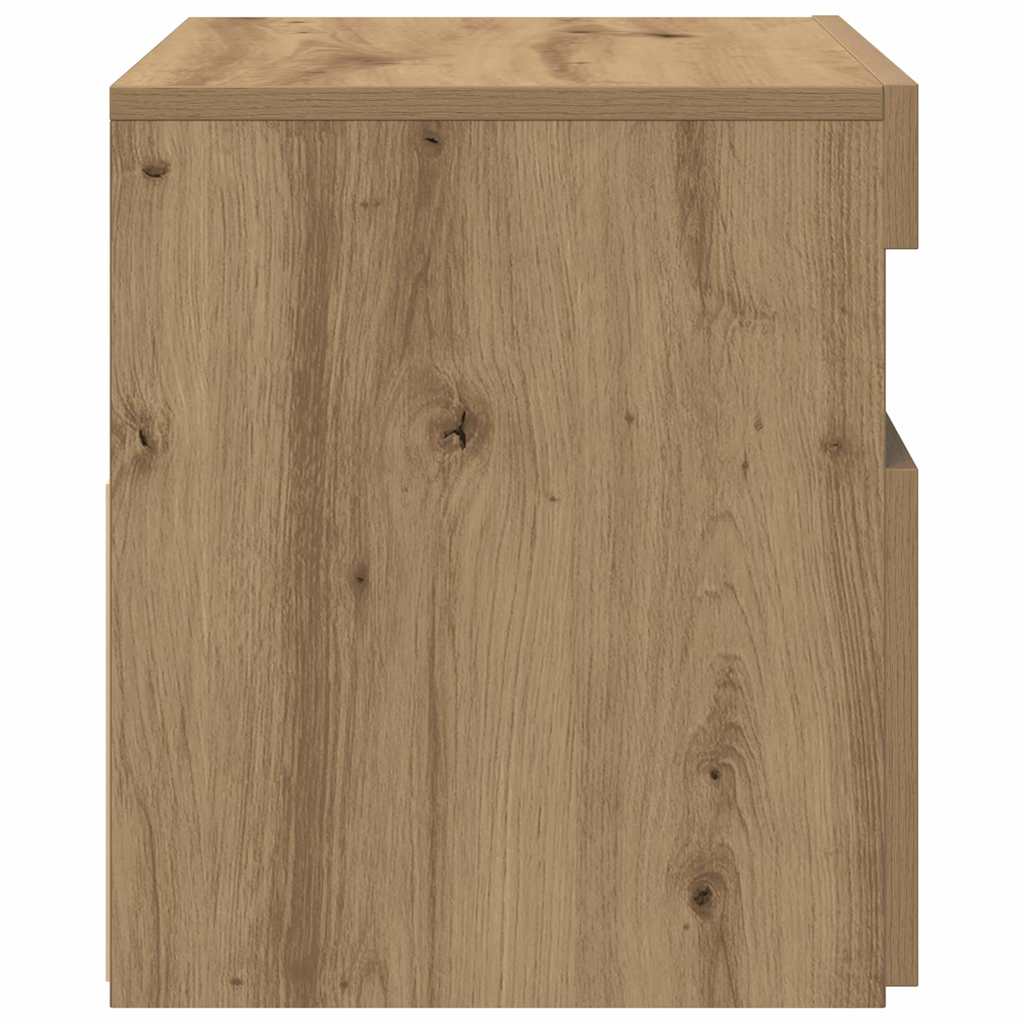 tv-bord med LED-lys 60x35x40 cm konstrueret træ kunsteg