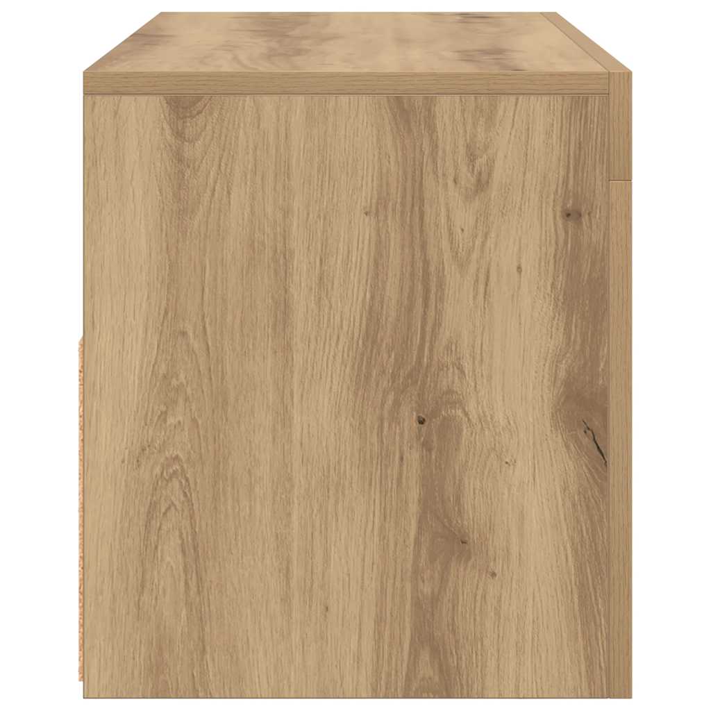 tv-bord med LED-lys 90x35x40 cm konstrueret træ kunsteg