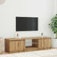 tv-bord med LED-lys 140x40x36 cm konstrueret træ kunsteg