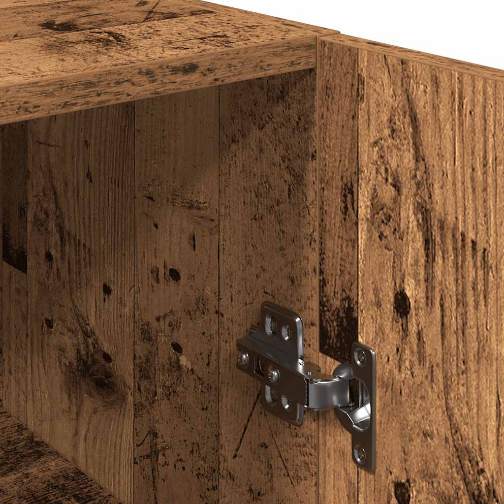 tv-skabe 2 stk. 30,5x30x90 cm konstrueret træ antikt træ