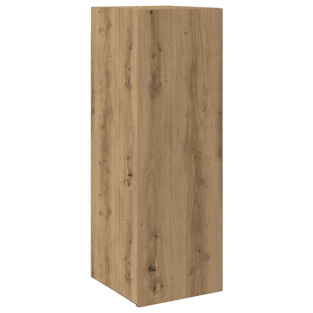 tv-bord 30,5x30x90 cm konstrueret træ kunsteg