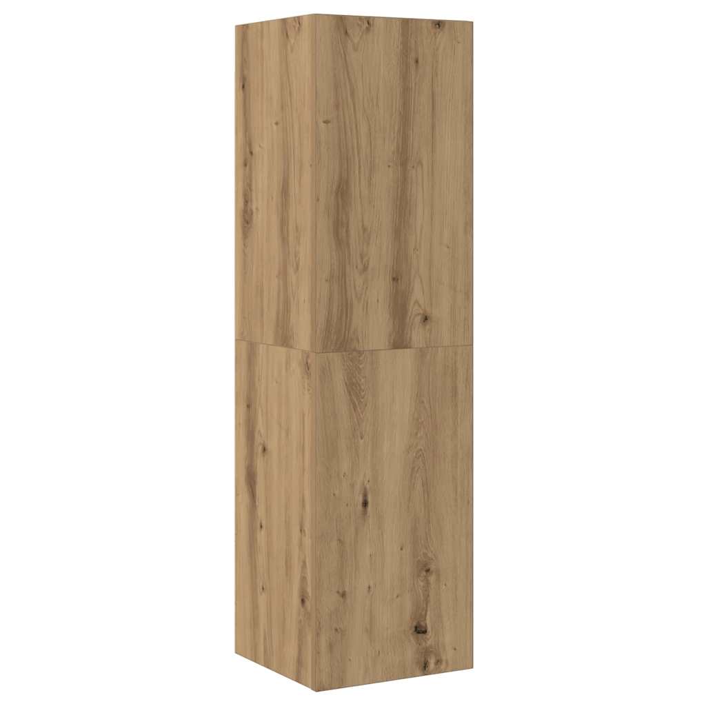 tv-bord 30,5x30x110 cm konstrueret træ kunsteg