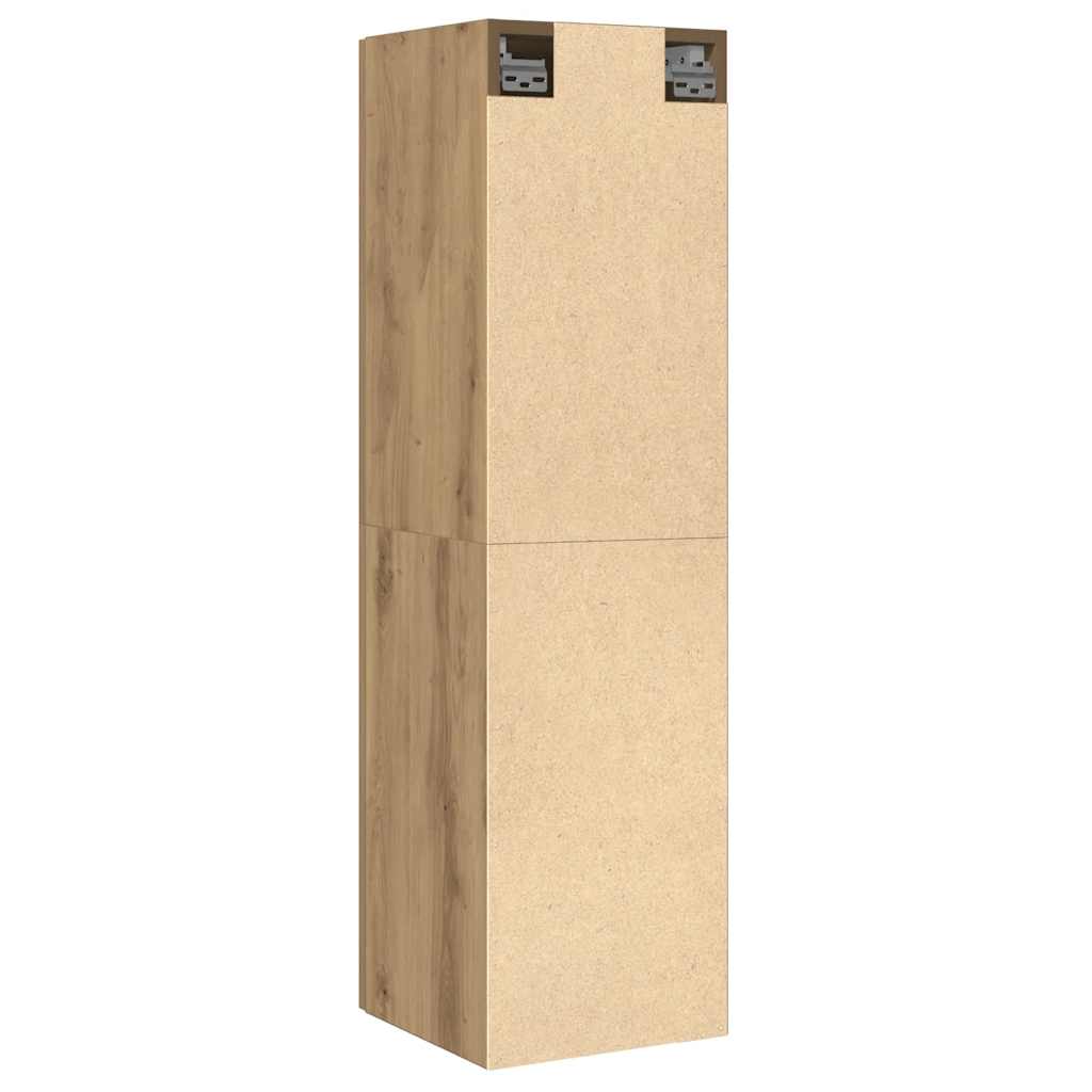 tv-bord 30,5x30x110 cm konstrueret træ kunsteg