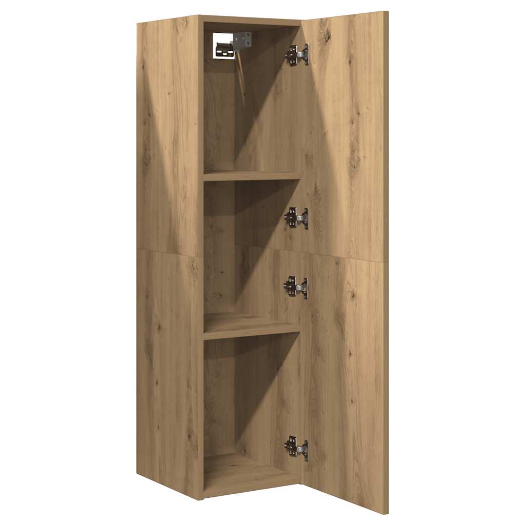 tv-bord 30,5x30x110 cm konstrueret træ kunsteg