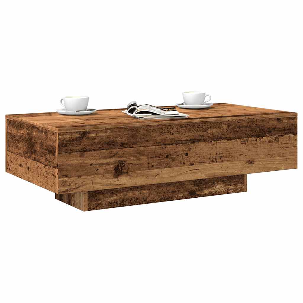 sofabord 100x49,5x31 cm konstrueret træ antikt træ