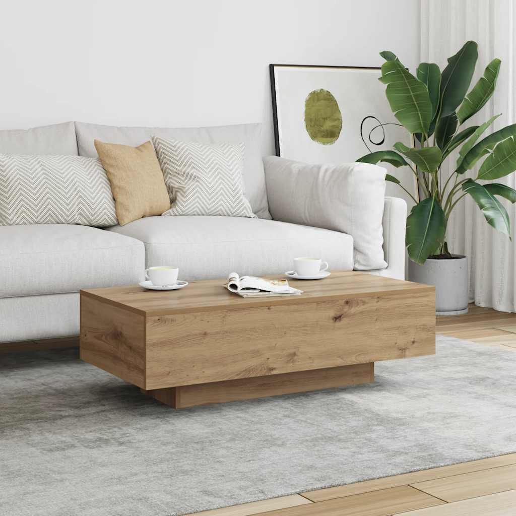 sofabord 100x49,5x31 cm konstrueret træ kunsteg