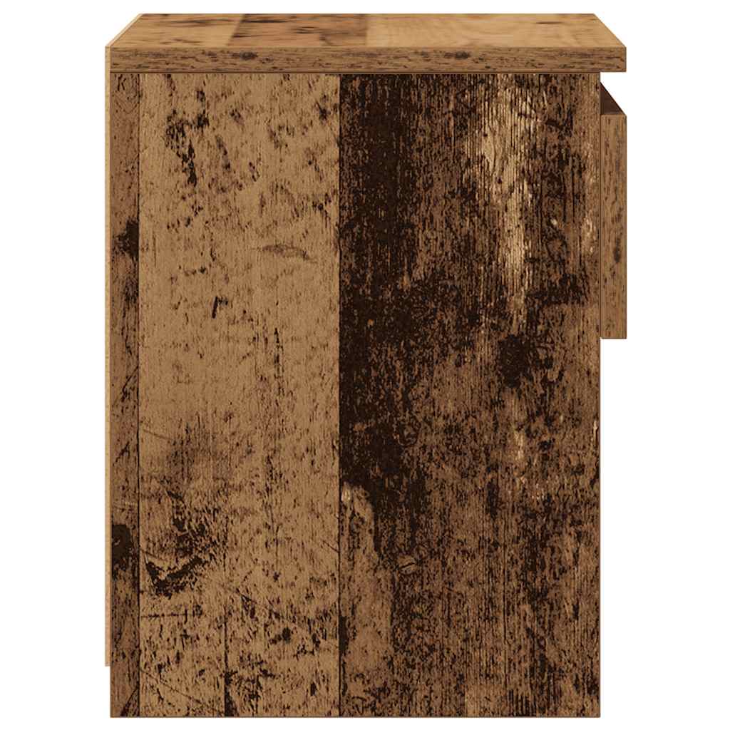 sengebord 40x30x39 cm spånplade antikt træ