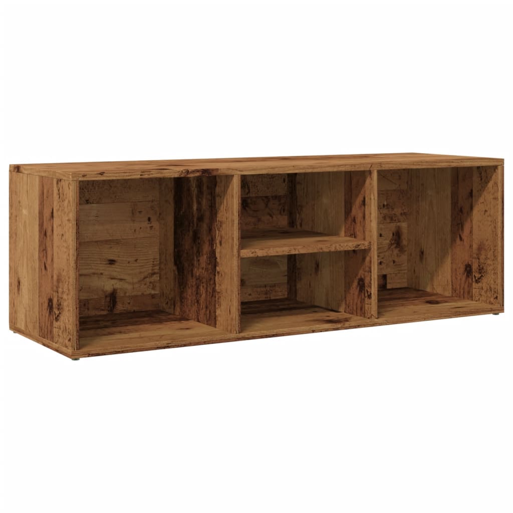 skobænk 102x35x35 cm konstrueret træ antikt trælook