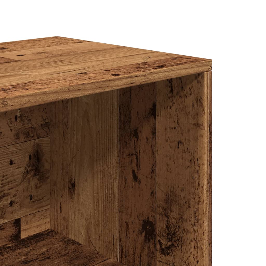 skobænk 102x35x35 cm konstrueret træ antikt trælook