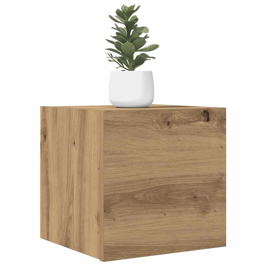 væghængt tv-skabe 2 stk. 30,5x30x30 cm kunsteg