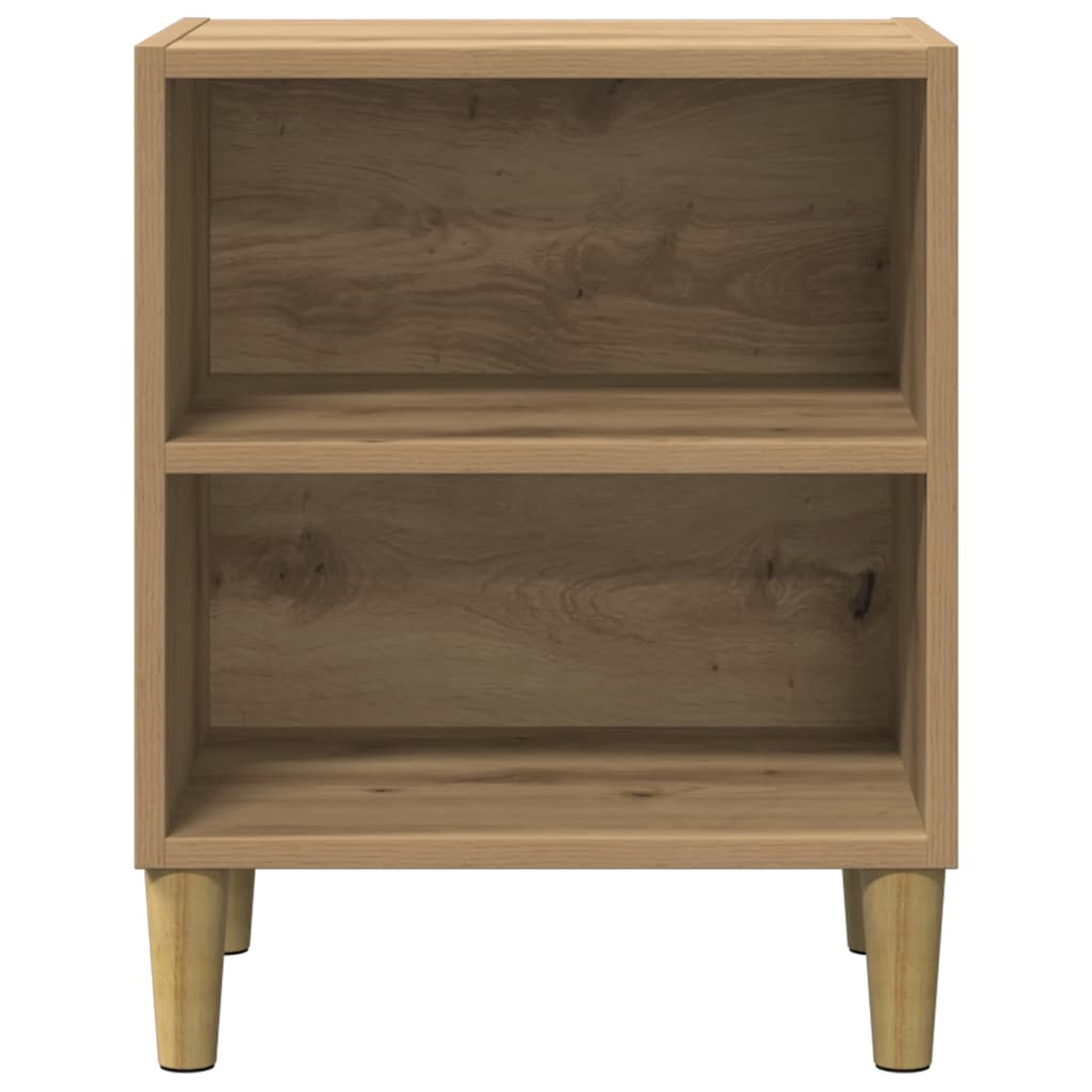 sengebord 40x30x50 cm konstrueret træ egetræsfarve
