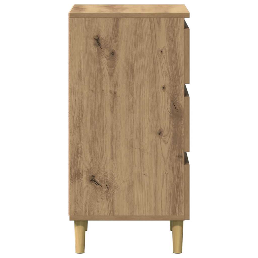 sengebord 40x35x69 cm konstrueret træ kunsteg