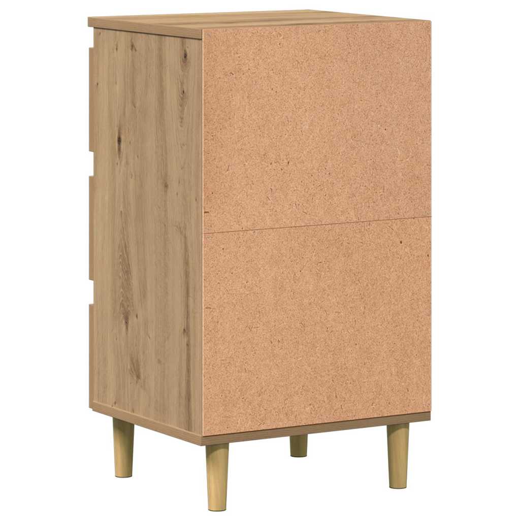 sengebord 40x35x69 cm konstrueret træ kunsteg