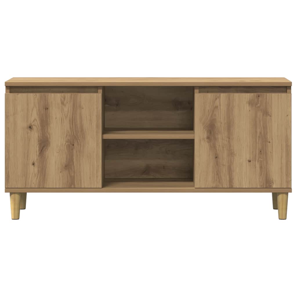 tv-bord 102x35x50 cm konstrueret træ kunsteg