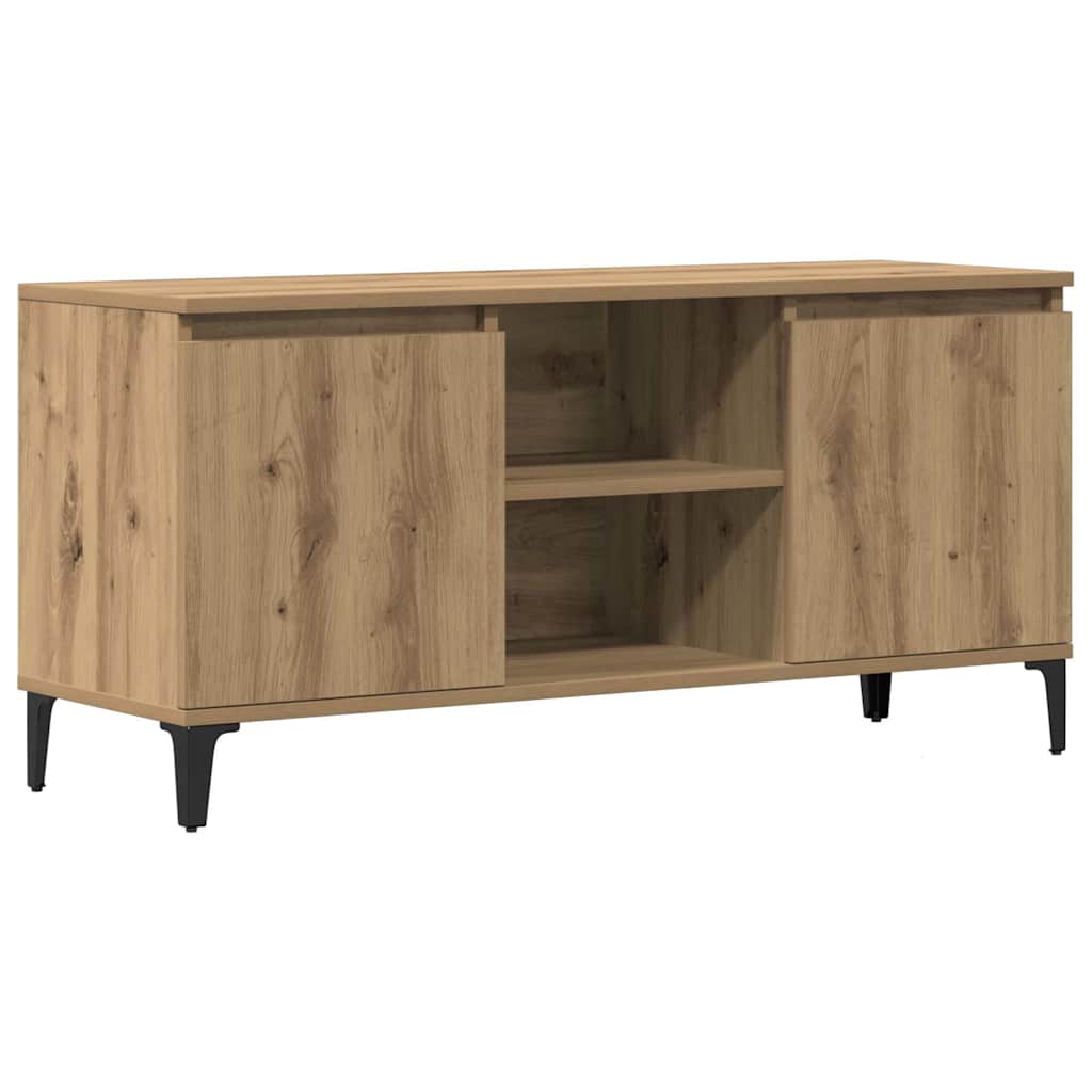 tv-bord 102x35x50 cm konstrueret træ kunsteg