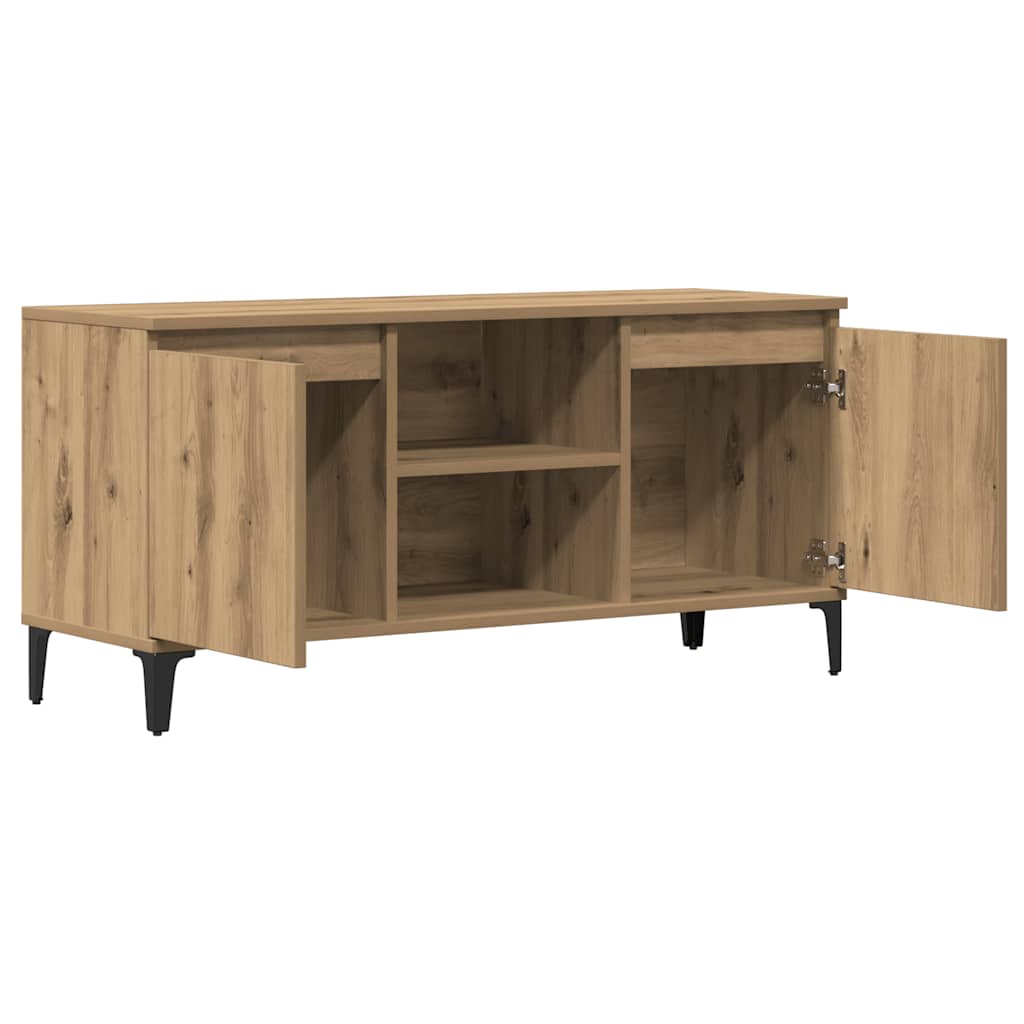 tv-bord 102x35x50 cm konstrueret træ kunsteg